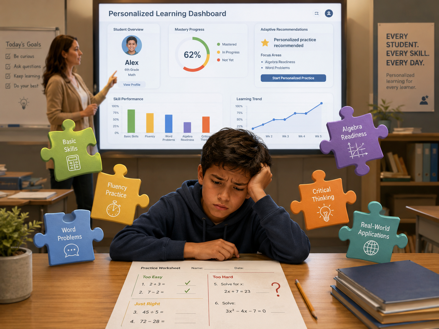 Practice doesn’t adapt to each child’s learning needs.